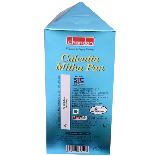Mithe Pan Packing Chandan Calcutta Mitha Pan Tower Pack 90g, 15Pcs – My Spice Market