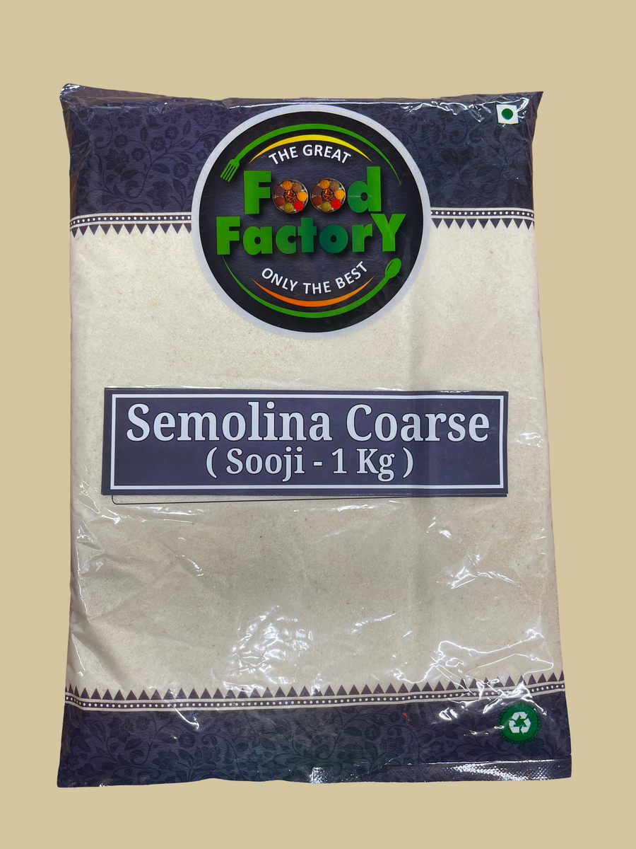 FOOD FACTORY SEMOLINA COARSE 1 kg INDIAN WHITE SOOJI SUJI – My Spice Market