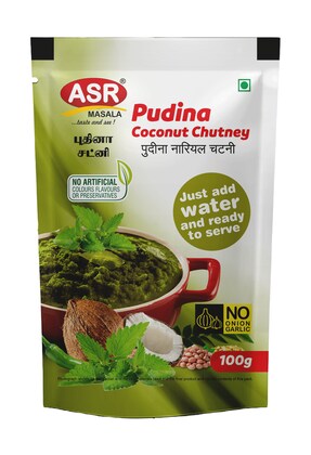 ASR Masala Pudina Coconut Chutney Ready to Serve  90gm